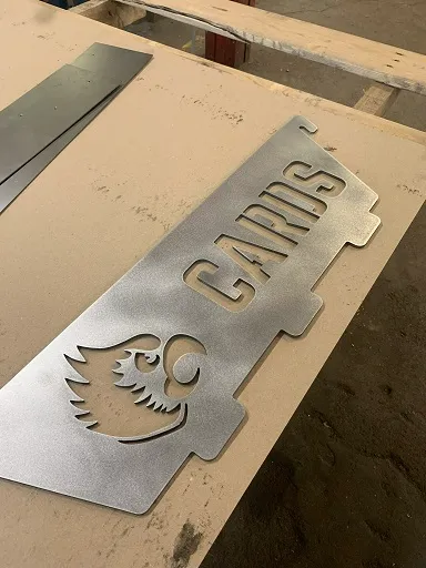 A component of a custom fire pit.