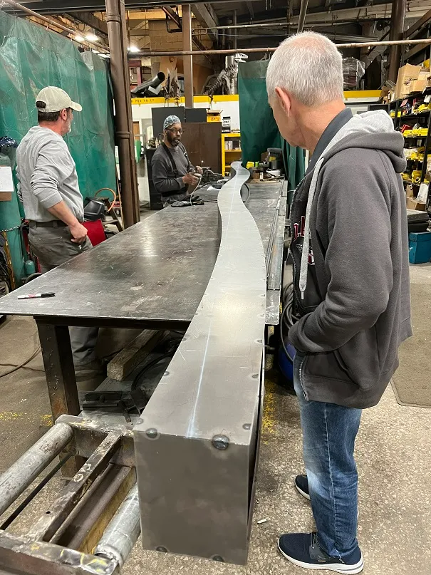 Custom flag sculpture for a Dayton, VA, veteran's hospital.